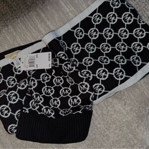 Michael Kors Monogram Black and White Knit Set